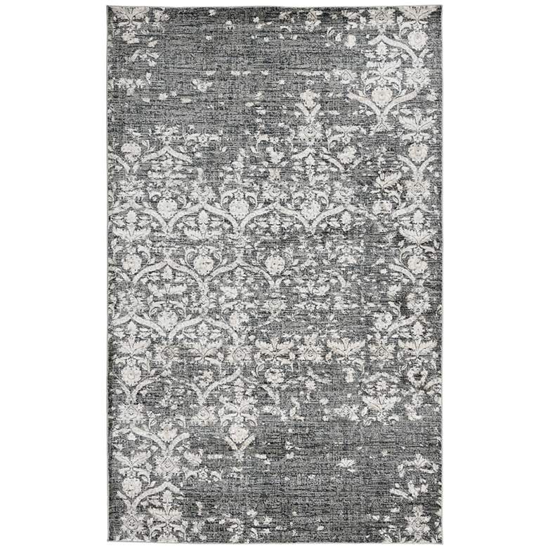 Image 1 Evey 5&#39;x7&#39;6 inch Black and Gray Woven Rectangular Area Rug