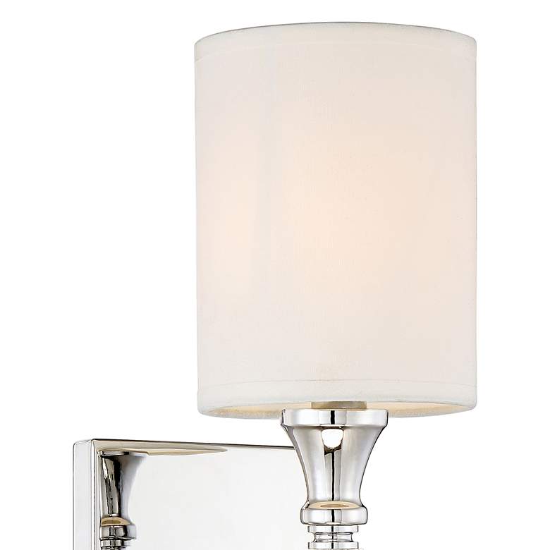 Image 3 Evi 16 1/2" High Chrome and Crystal Wall Sconce more views