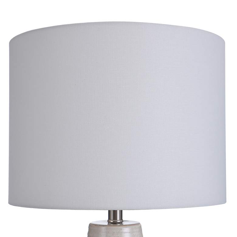 Image 3 Evian 31 inch Speckled Cream and Greige Gray Ceramic Table Lamp more views