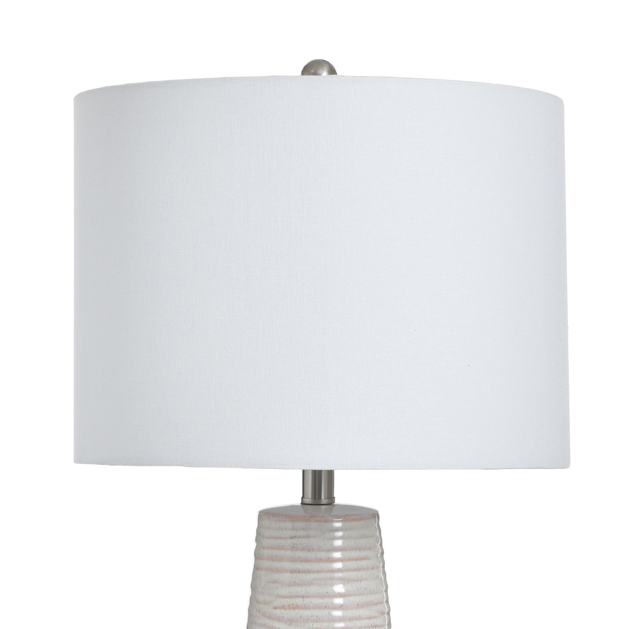 Image 5 Evian 31" Speckled Cream and Greige Gray Ceramic Table Lamp more views