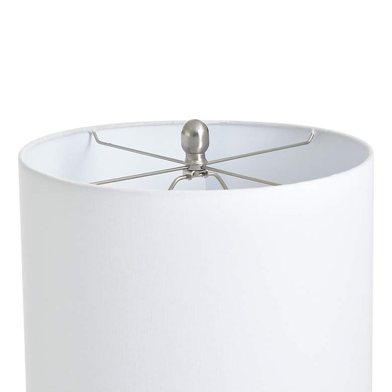 Image 6 Evian 31" Speckled Cream and Greige Gray Ceramic Table Lamp more views