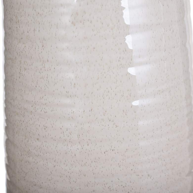 Image 2 Evian Ivory 25" Transitional Ceramic Vase with Glossy Top & Concr more views