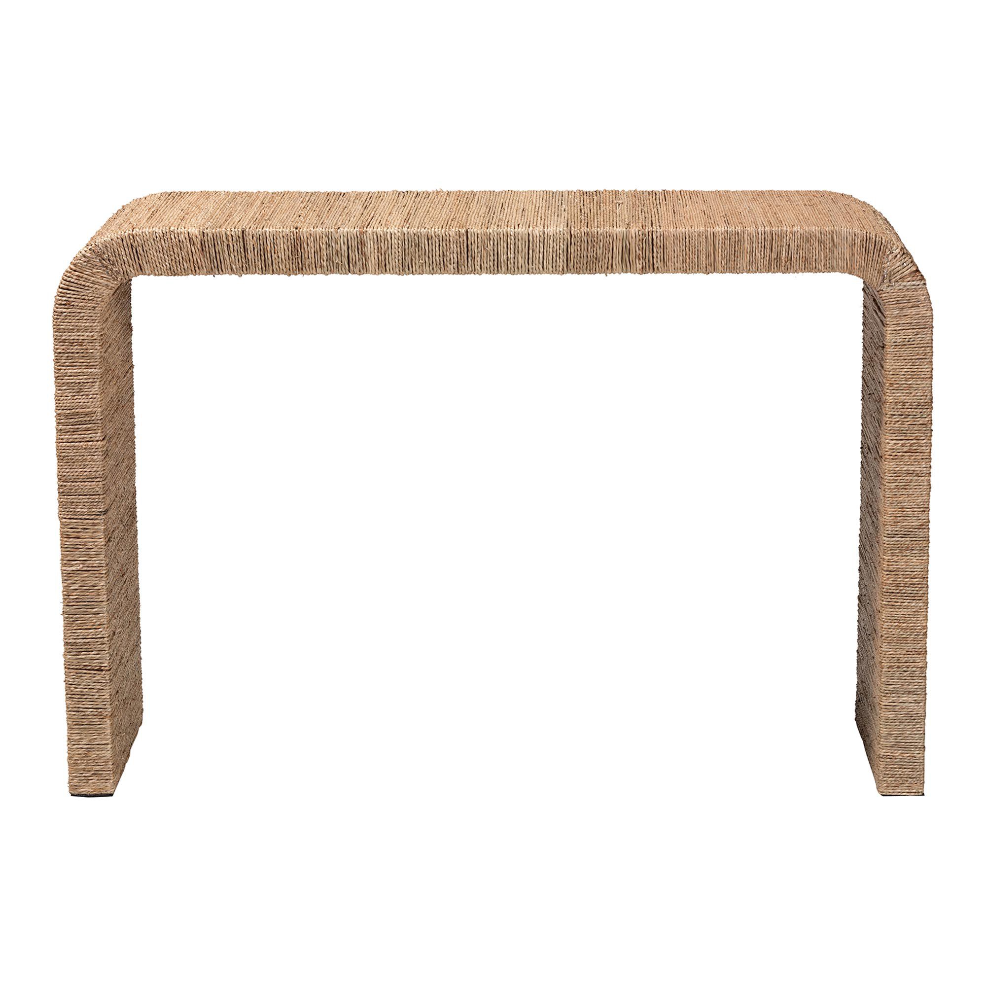 Image 4 Eviana 47 1/4" Wide Natural Jute Waterfall Console Table more views