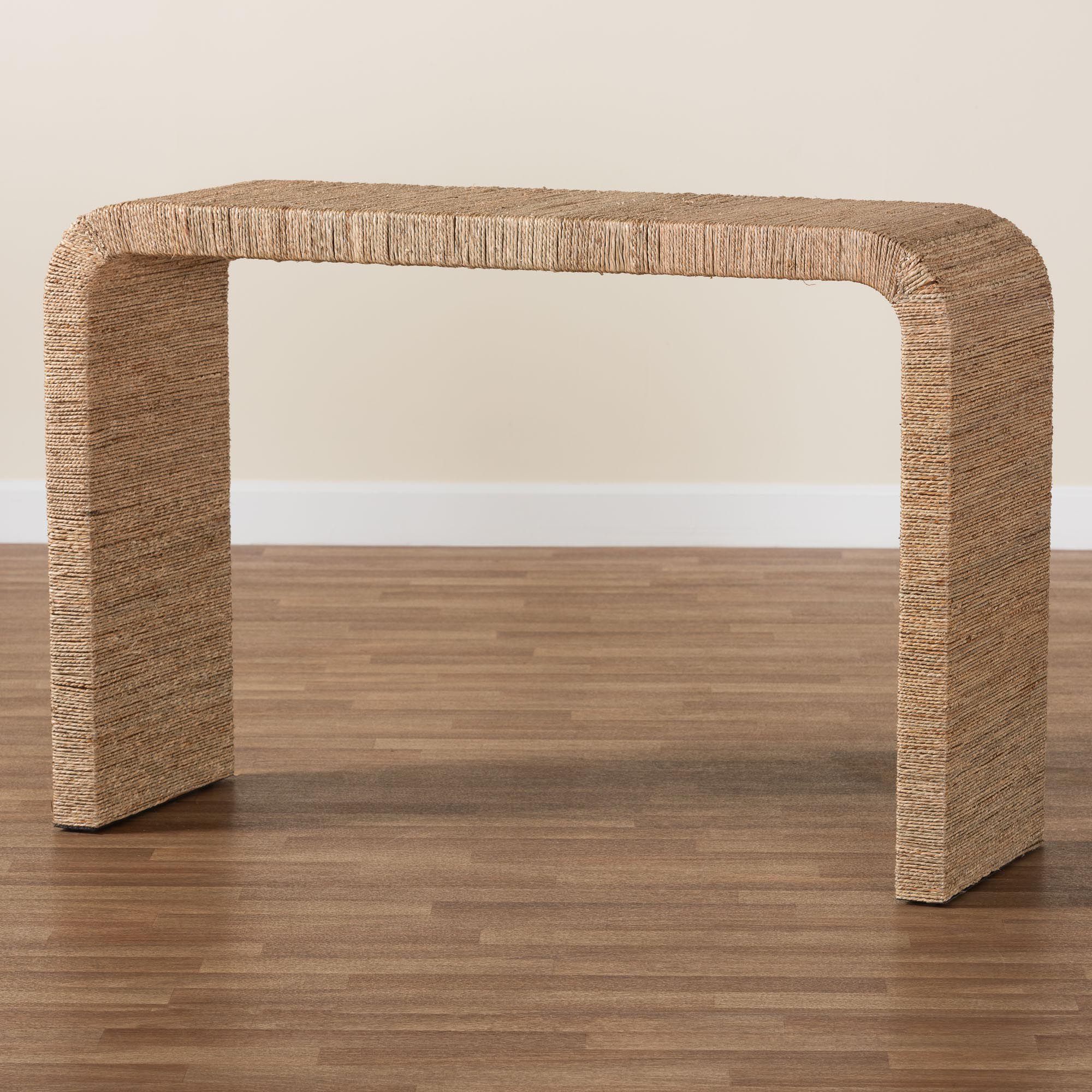 Eviana 47 1/4" Wide Natural Jute Waterfall Console Table