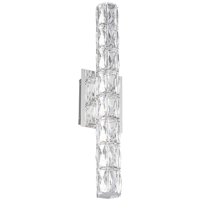 Evie 24&quot; Wide Chrome and Crystal LED Bath Bar Light more views