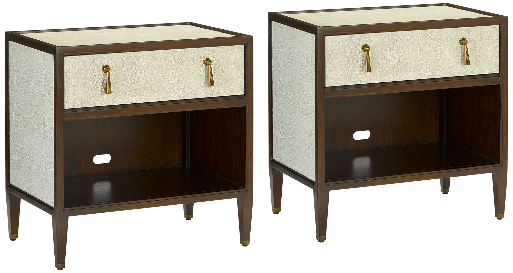 dark walnut nightstand set of 2