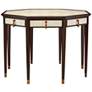 Evie 42" Wide Dark Walnut and Ivory 4-Drawer Entry Table in scene