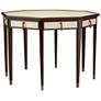 Evie 42" Wide Dark Walnut and Ivory 4-Drawer Entry Table in scene