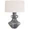 Evie Brushed Slate Porcelain Vessel Table Lamp with Handles