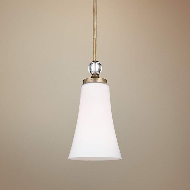 Image 1 Evington 5 1/2" Wide Sunset Gold Mini Pendant