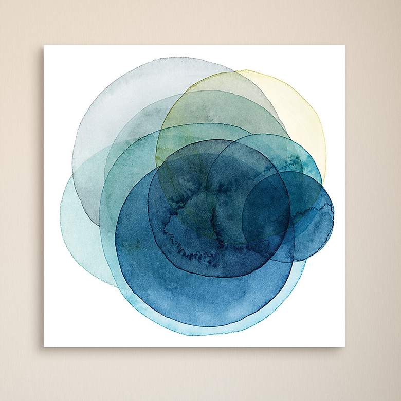 Image 2 Evolving Planets I 38" Square Tempered Glass Wall Art