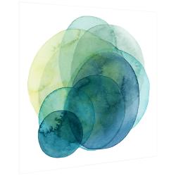 Evolving Planets IV 38&quot; Square Tempered Glass Wall Art