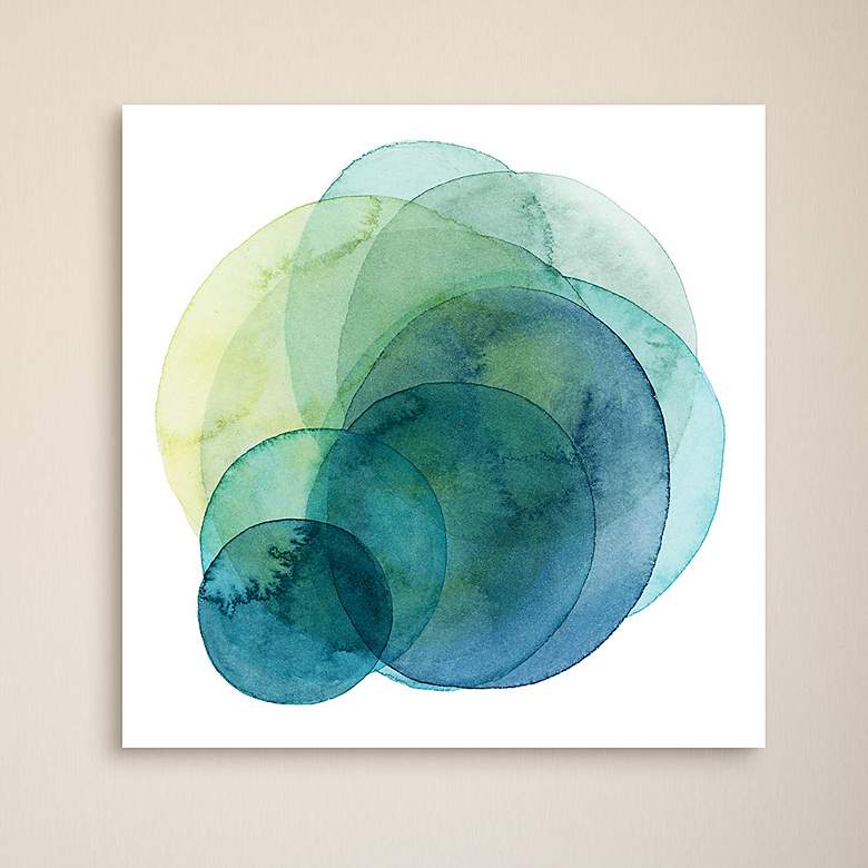 Image 2 Evolving Planets IV 38" Square Tempered Glass Wall Art