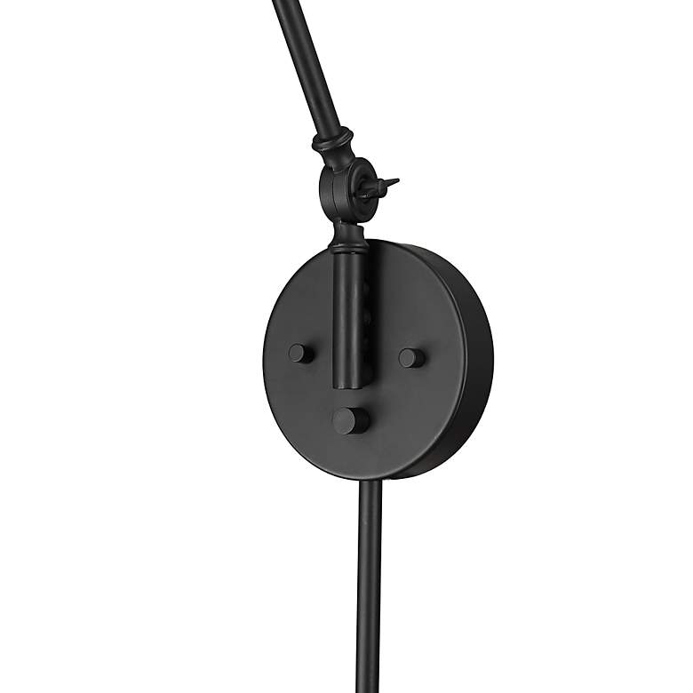 Image 6 Evonne Matte Black Swing Arm Wall Lamp more views
