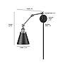 7_Evonne Matte Black Swing Arm Wall Lamp more views