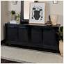 1_Evrim 69 1/4" Wide Black Mango Wood Sideboard Cabinet