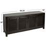 3_Evrim 69 1/4" Wide Black Mango Wood Sideboard Cabinet more views