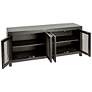 Evrim 69 1/4" Wide Black Mango Wood Sideboard Cabinet