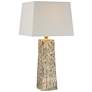 2_Ewell 29" High Bamboo Beige Hydrocal Column Table Lamp