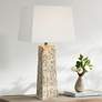 1_Ewell 29" High Bamboo Beige Hydrocal Column Table Lamp
