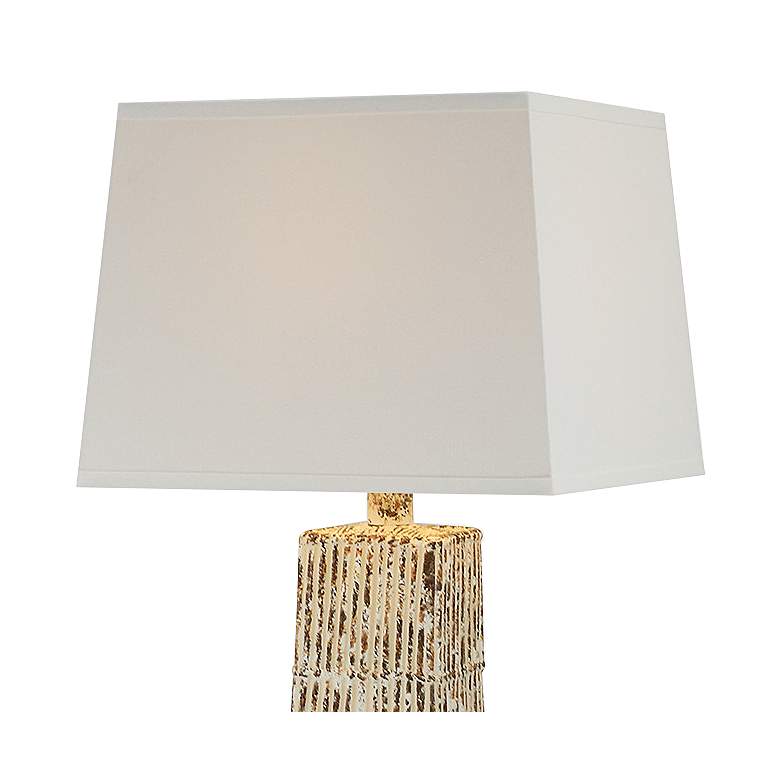 Image 3 Ewell 29" High Bamboo Beige Hydrocal Column Table Lamp more views
