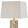 3_Ewell 29" High Bamboo Beige Hydrocal Column Table Lamp more views
