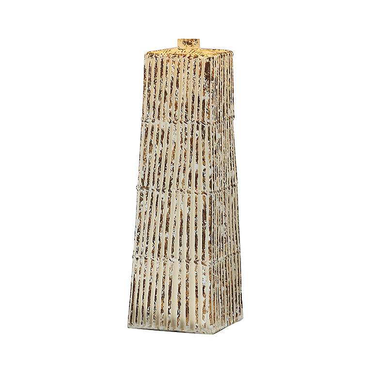 Image 4 Ewell 29" High Bamboo Beige Hydrocal Column Table Lamp more views