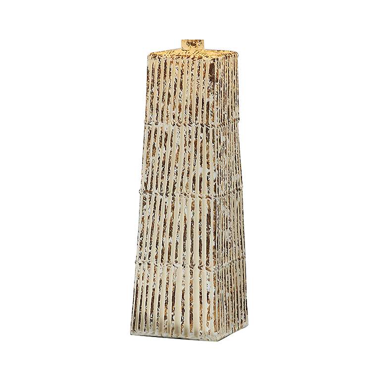 Image 4 Ewell Bamboo Beige Hydrocal Column Table Lamp more views