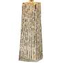 Ewell Bamboo Beige Hydrocal Column Table Lamp