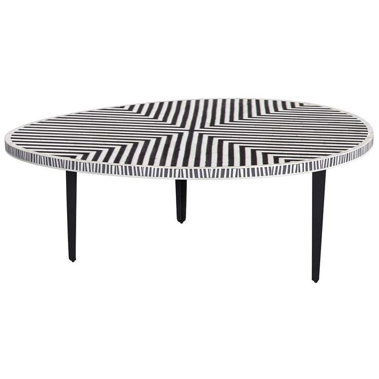 Image 1 Ewing 18 inch Modern Black and White Cocktail Table