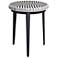 Ewing 22" Black and White Bone Round End Table