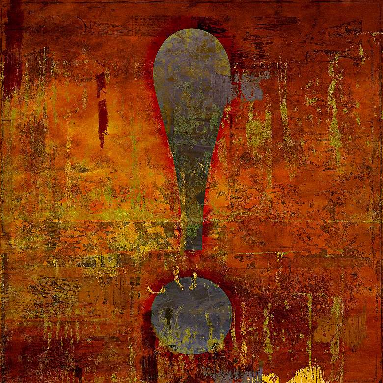 Image 1 Exclamation Point (!) Giclee 24 inch Square Canvas Wall Art
