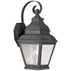 Exeter 14 1/2&quot; High Charcoal Outdoor Wall Light