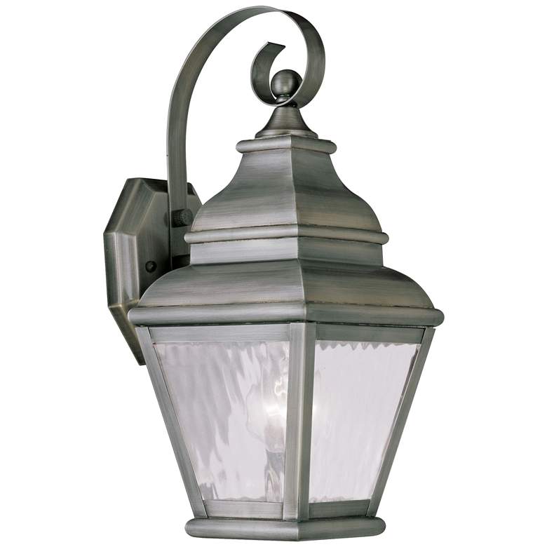 Image 1 Exeter 14 1/2 inch High Vintage Pewter Outdoor Wall Light
