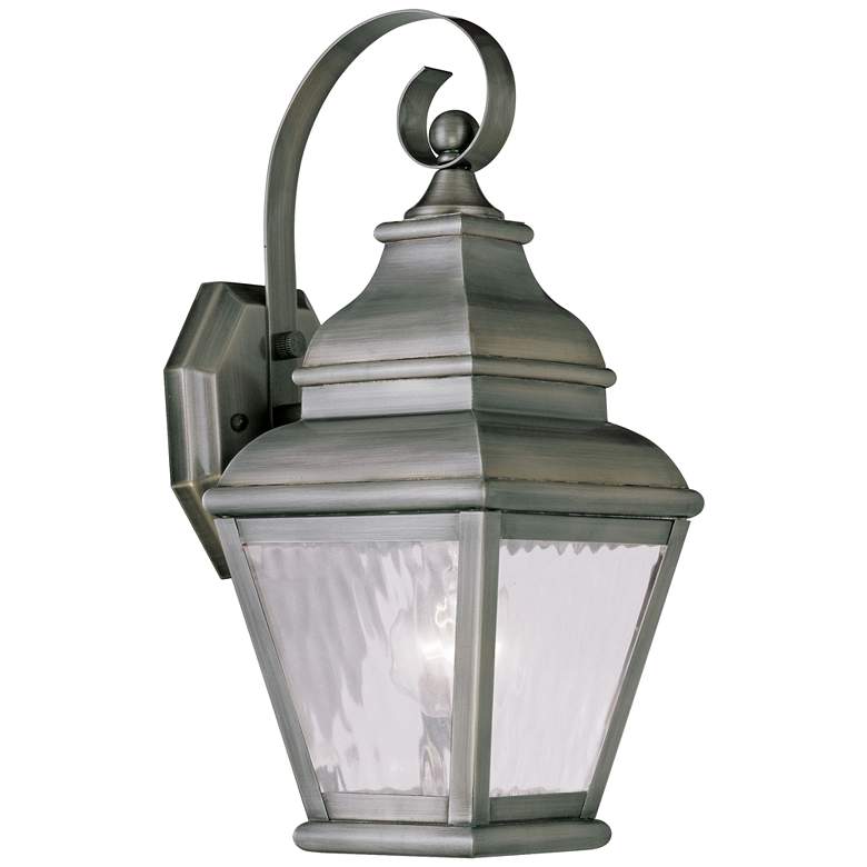Image 1 Exeter 14 1/2" High Vintage Pewter Outdoor Wall Light