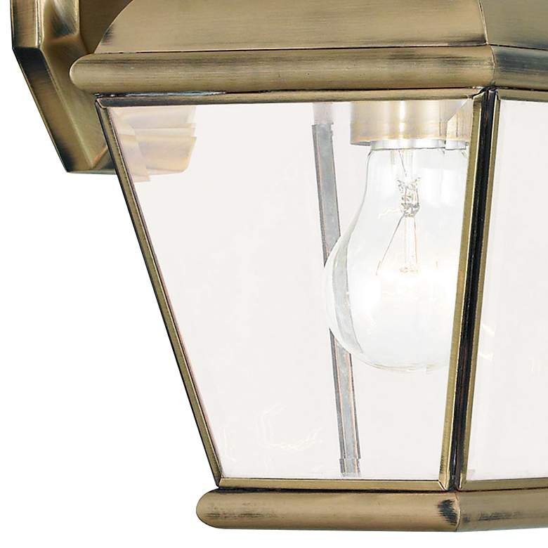 Image 2 Exeter 15 1/2 inch High Antique Brass Outdoor Wall Light more views