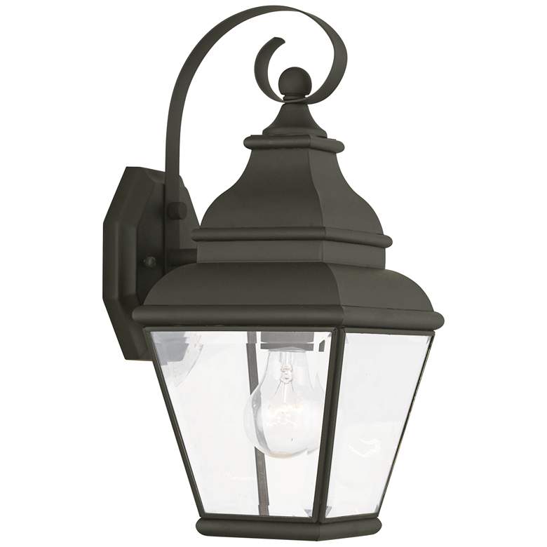 Image 1 Exeter 15 1/2 inch High Black Outdoor Wall Light