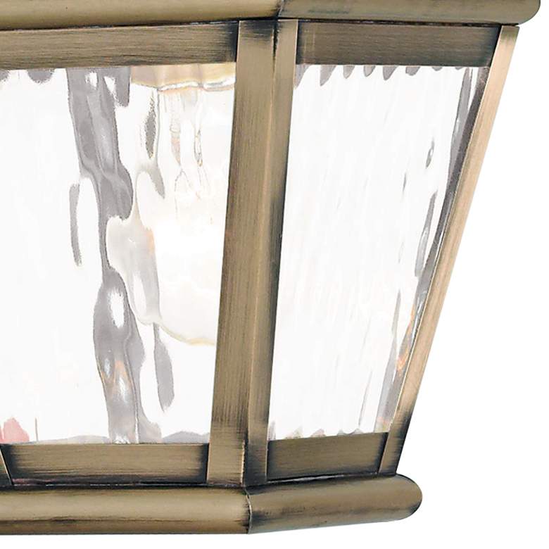 Image 3 Exeter 15 1/2" High Brass and Water Glass Outdoor Wall Light more views
