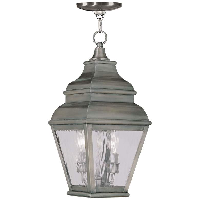 Image 1 Exeter 19 inch High Vintage Pewter Outdoor Hanging Light