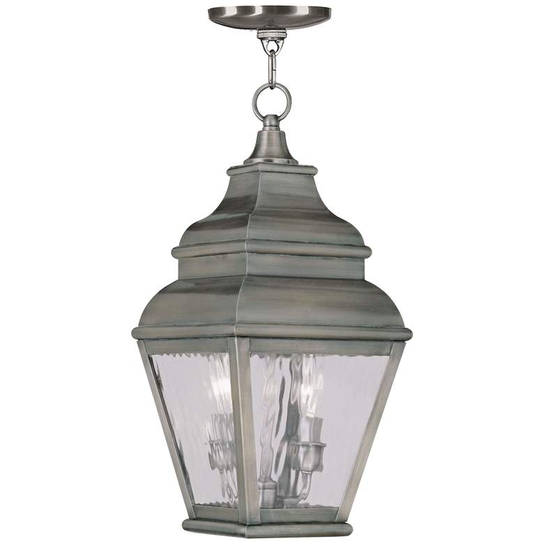 Image 1 Exeter 19" High Vintage Pewter Outdoor Hanging Light