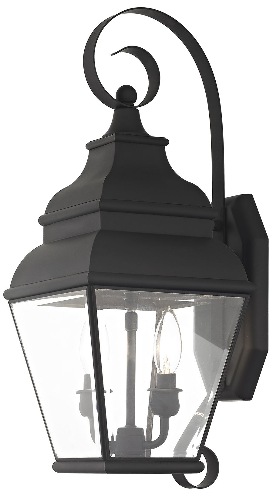 Image 2 Exeter 21.5” High 2-Light Black Outdoor Wall Lantern