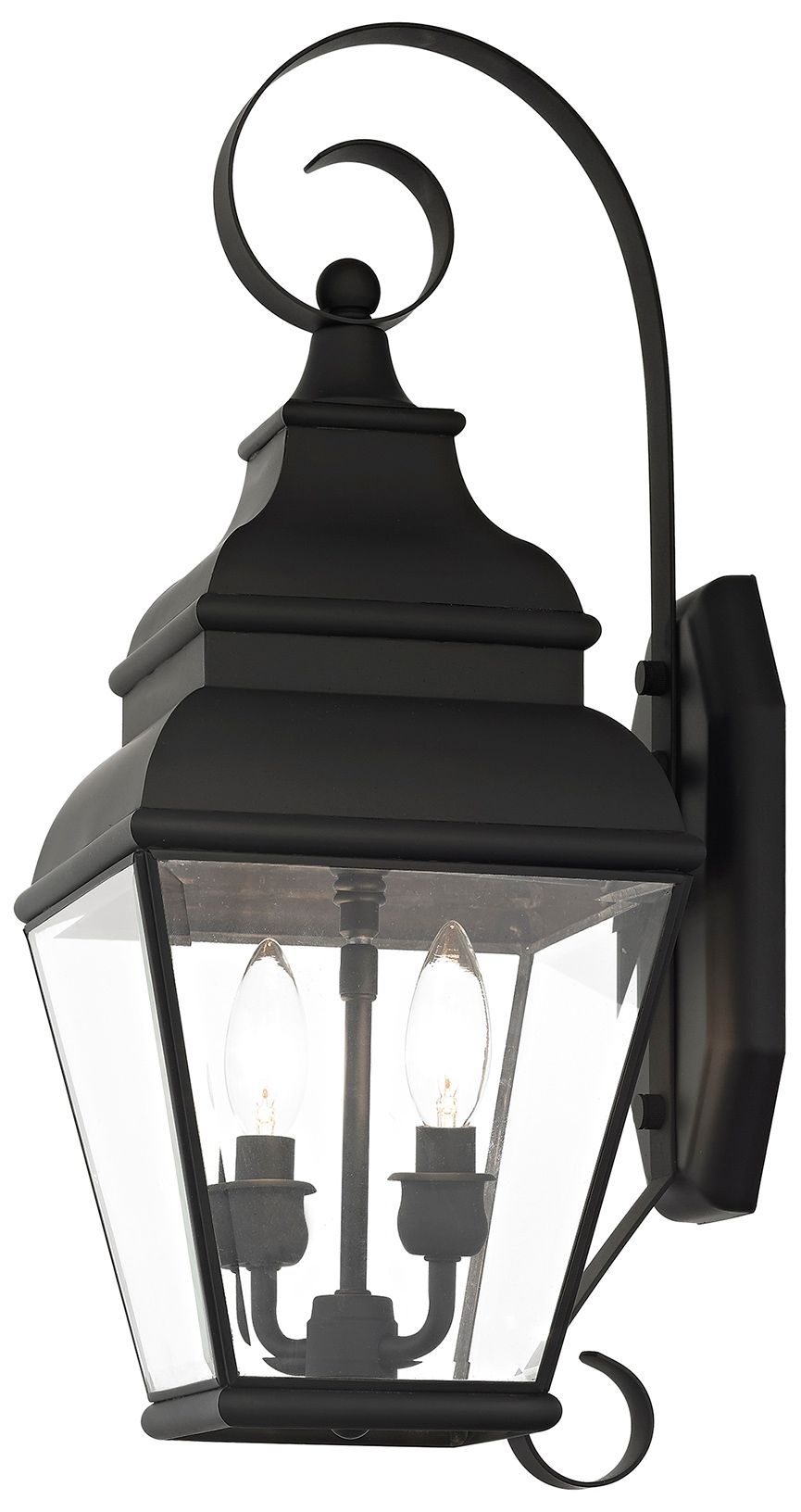 Image 4 Exeter 21.5” High 2-Light Black Outdoor Wall Lantern more views