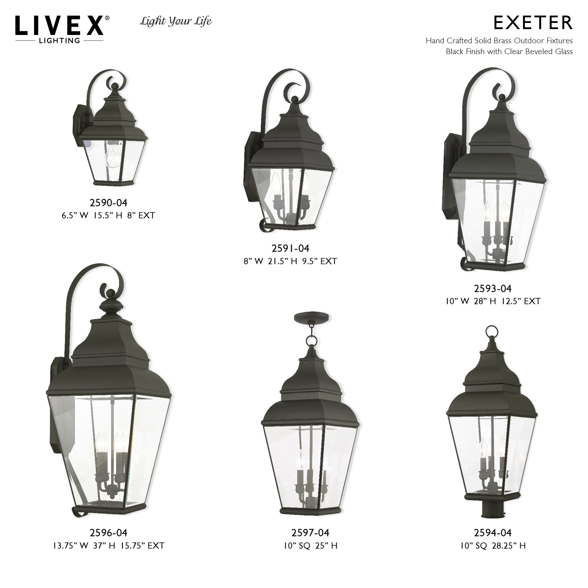 Image 6 Exeter 21.5” High 2-Light Black Outdoor Wall Lantern more views