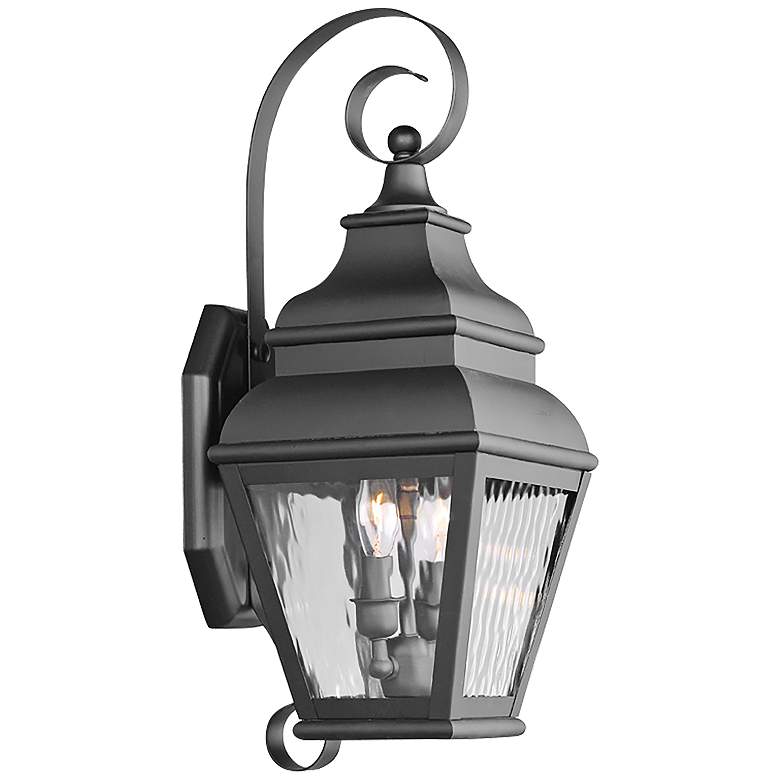 Image 1 Exeter 21 1/2" High Black Outdoor Wall Light