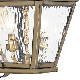 Image2 of Exeter 21 1/2" High Brass and Water Glass Outdoor Wall Light more views