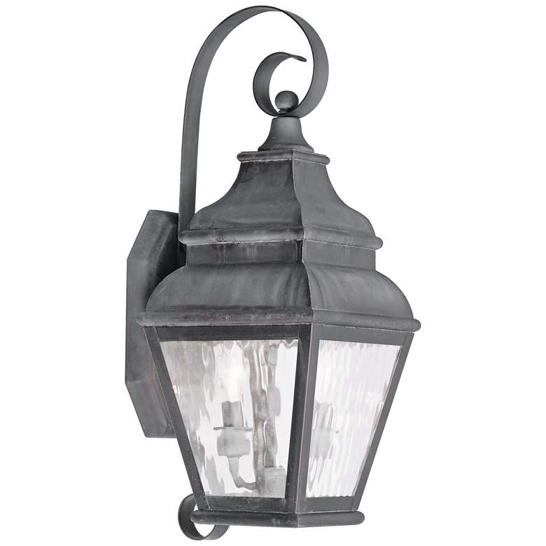 Image 1 Exeter 21 1/2 inch High Charcoal Outdoor Wall Light