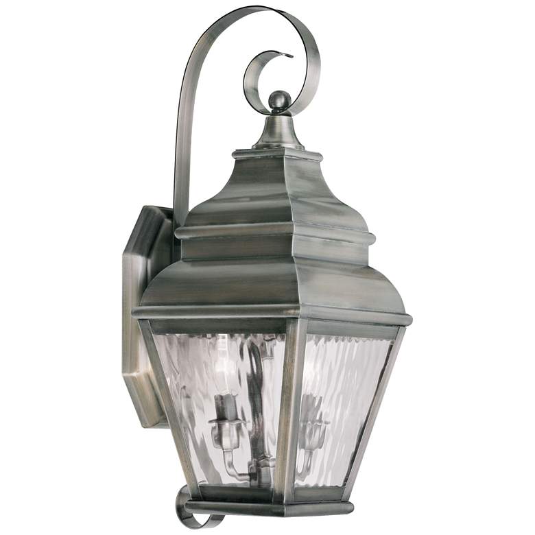 Image 1 Exeter 21 1/2 inchH Vintage Pewter Outdoor Wall Light