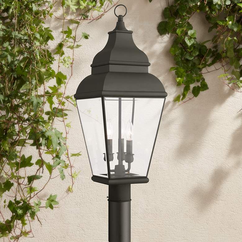 Image 1 Exeter 28 1/4 inch High Black Outdoor Post Light