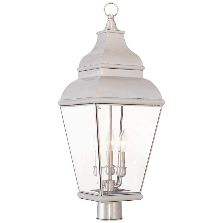 Image 1 Exeter 28 1/4" High Brushed Nickel Outdoor Post Light