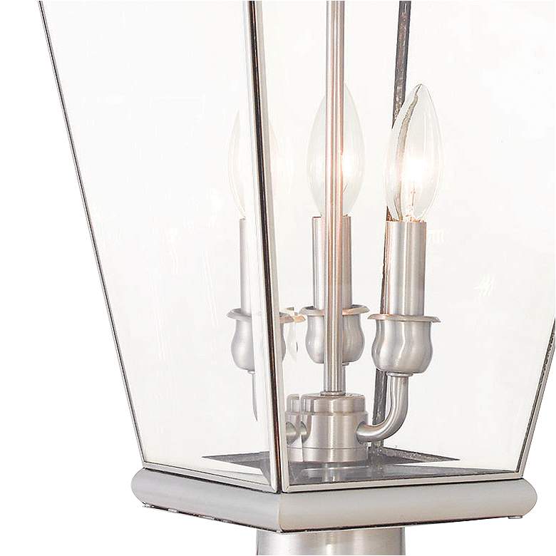 Image 2 Exeter 28 1/4" High Brushed Nickel Outdoor Post Light more views